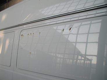 Van without Protection: Damages